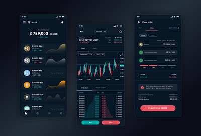 Crypto Exchange App android app blockchain chart crypto exchange ios ui ux