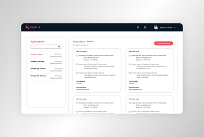 CMS Report admin app cms dashboard qa report testing ui ux