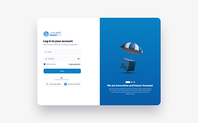 Log in UI desgin figma ui web design