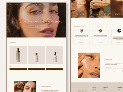 Cosmetics store body branding chocolate color palette cosmetics e commerce landing landing page pastel product product card skin skincare store ui userflow ux video website wed design