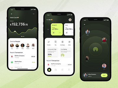Fintech Mobile App airdrop app design bank banking digitalbanking finance financeapp fintech mobile app mobile ui money sustainable transfer ui ux