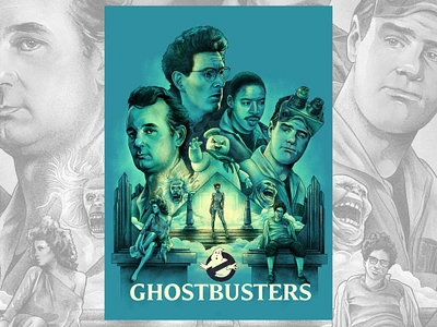 Ghostbusters Alternative poster digital art digital illustration ghostbusters illustration movie poster pencil drawing poster illustration