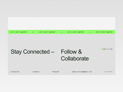 Footer | Portfolio Website branding portfolio ui web