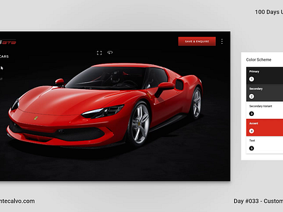 Day #033 - Customize Product | 100 Days UI Challenge animation daily 100 dailyui dailyuichallenge design ferrari graphic design interaction interaction design motion graphics ui ui design user interface design visual design