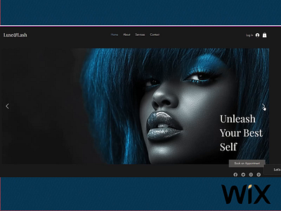 LUXE & LASH WEBSITE TEMPLATE beauty website black branding eyelashes website hair design hair website landing page lash website minimal website small business website ui ux web design website wix template wix website