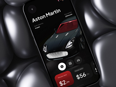 Car Rental App Design Concept aston martin booking app car car rental design care rental clean driver interface map mobile navigation product rent rent a car rent app rental