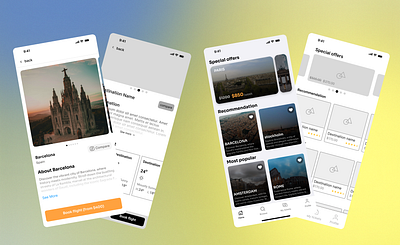 Airwise \ plane ticket booking app ui