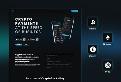 Crypto Payments Website blockchain crypto payments ui ux website