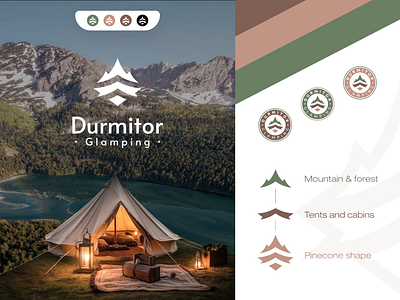 Glamping Logo brand glamping icon logo mountain