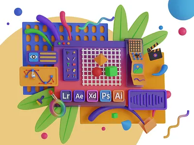 3D illustration de Graphic Design 3d 3d art 3d design 3d icons adobe blender colorful design graphic design graphic design 3d illustration graphics icon illustration motion motion design motion graphics render software ui uiux