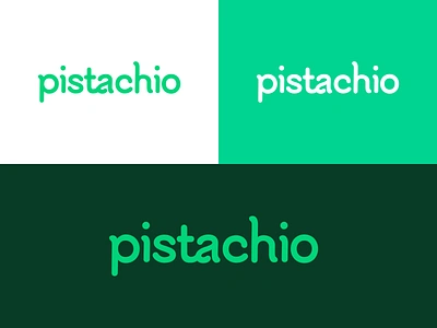 Pistachio Logo brand branding green identity lettering logo minimalist simple typography wordmark