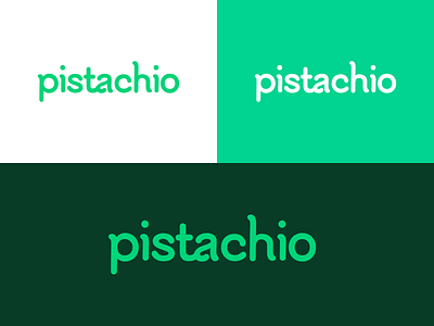 Pistachio Logo brand branding green identity lettering logo minimalist simple typography wordmark