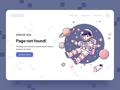 404 Series - Astronaut 404 404 error 404 illustration 404 page astronaut creative market error illustration error page illustration illustration pack pixel pixel art pixelart sketch ui ui design ui8 vector