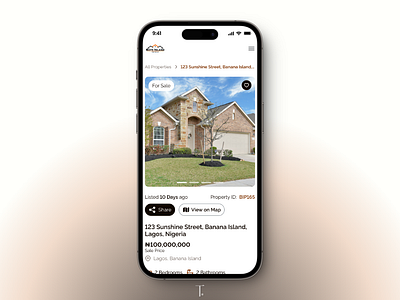 Mobile Responsive View of Boyzisland Property details branding brown clean design details imagery iphone mobile mockup presentation real estate saas share shots ui ui design ux ux design web web design