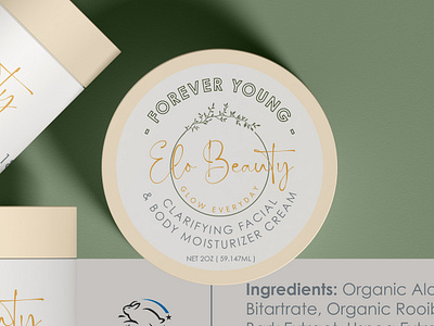 Elo Beauty | Cosmetic Label Design beauty brand clean cosmetic design facial graphic design layout merch minimal packaging printdesign product ui vector