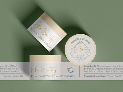 Elo Beauty | Cosmetic Label Design beauty brand clean cosmetic design facial graphic design layout merch minimal packaging printdesign product ui vector