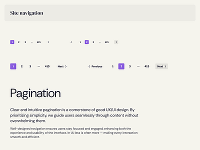 Clean UX/UI pagination design clean design design minimal navigation next page pagination pagination design responsive ui ui design ux ux design