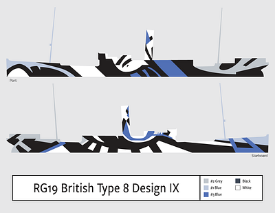 Type 8 Design IX - Dazzle Camouflage camouflage dazzle illustration