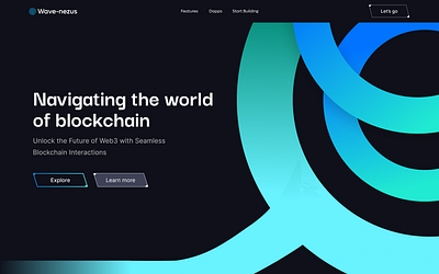 Web3 hero page exploration ui website