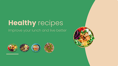 Healthy Recipes: Landing Page design figma landing page ui web