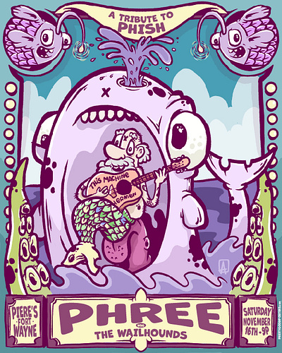 Bootleg Gig Poster for Phree gigposter livemusic music poster phish