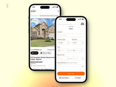 Boys Island mobile responsive filter for real estate web app design filter form illustration imagery input iphone mobile mockup orange presentation real estate responsive saas shots ui ui design ux ux design web