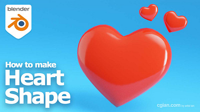 Simple Heart Shape 3D modeling in Blender 3d blender blenderian