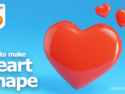 Simple Heart Shape 3D modeling in Blender 3d blender blenderian