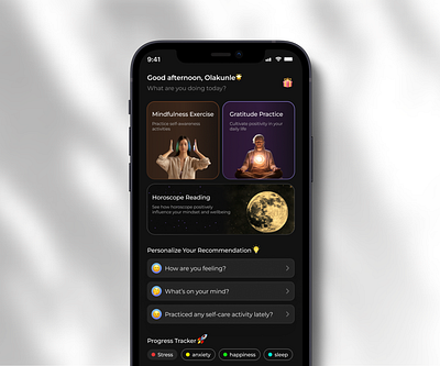 Calmora - Mental Wellbeing App landingpage ui uiux web webdesign