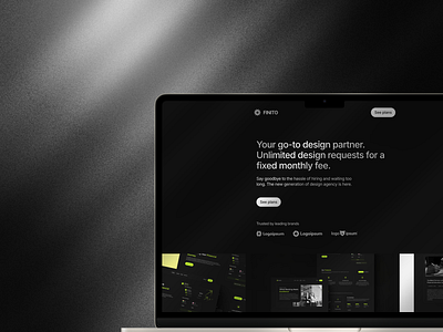 Finito branding design framer framer template ui ui ux ux web design webdesign website website design