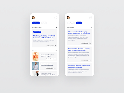 pre-medical student study app mobile ui ux