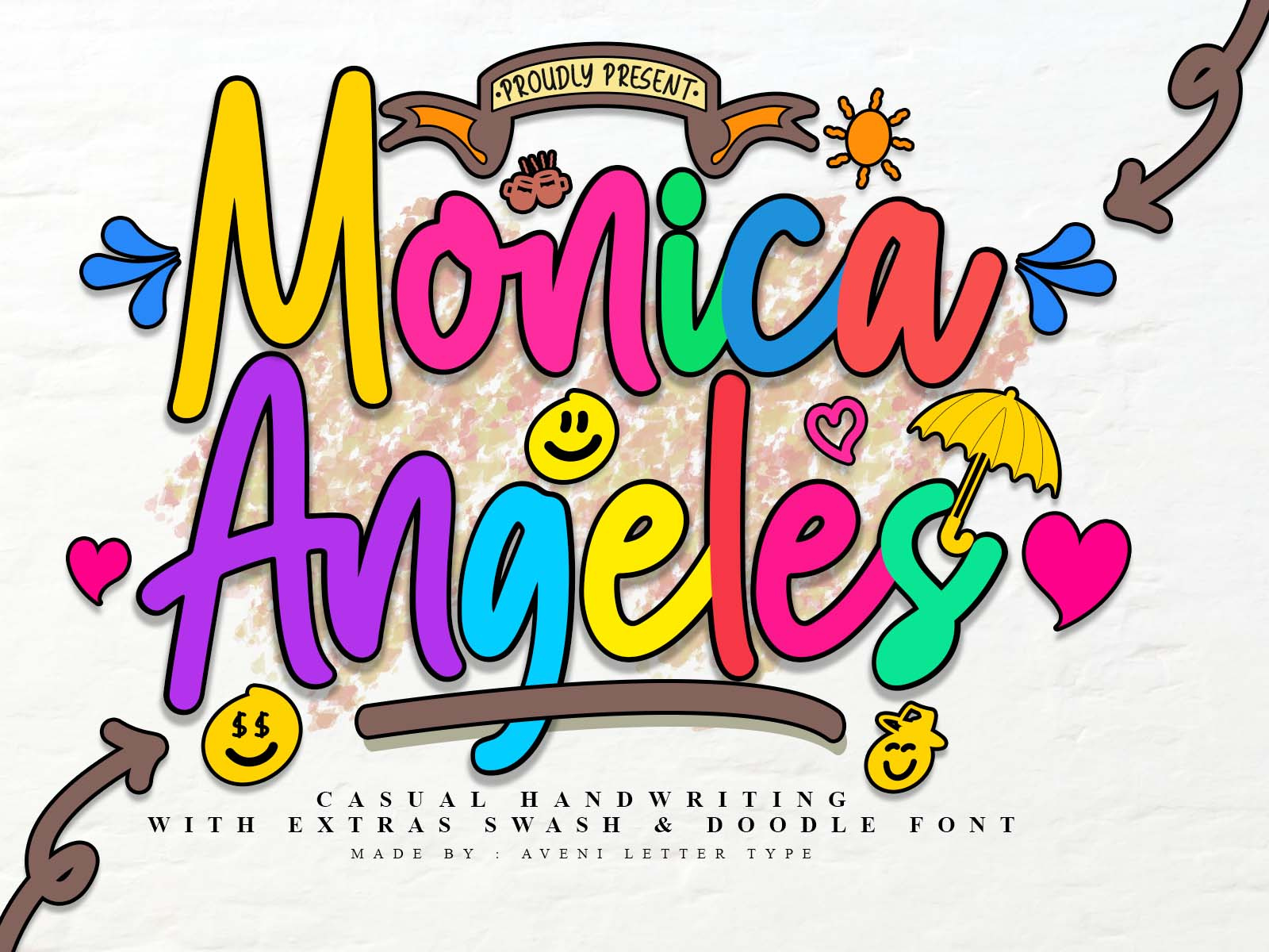 Example of Monica Angeles | Handwriting Fonts