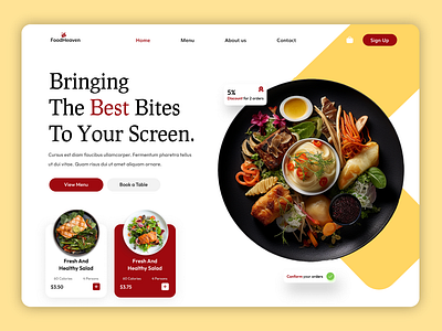 FoodHeaven - A Food Delivery App UI adobe xd figma graphic design illustration ui user experience user inerface ux