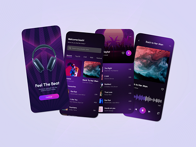 A Music App UI adobe xd branding design figma graphic design illustration logo product design ui ux