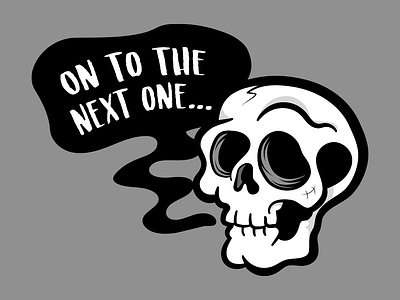 “ Next One” skully foo fighters illustration skull vector