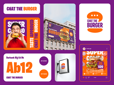 Burger Chat Logo Design brand branding burger chat design fastfood food graphic graphic design illustration logo modern restaurant vector