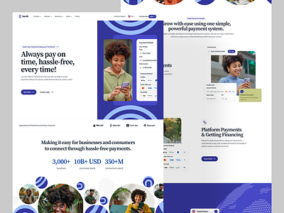 Sareh - Payment Gateway Landing Page b2b bank checkout clean finance financial fintech hero homepage landing page modern money payment payment api payment gateway saas stripe transactions transfer web design