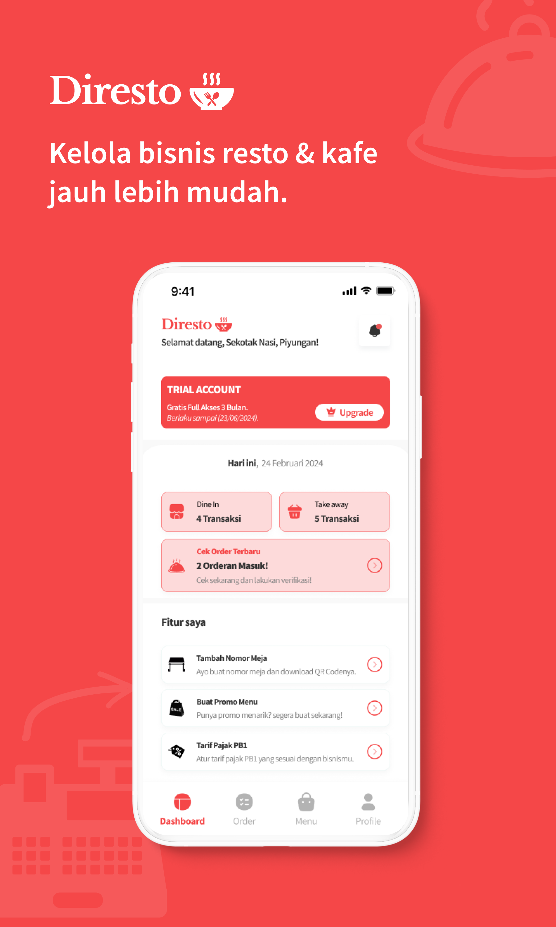 Diresto - Online Food Order "Point of Sales" android food apps ios online food order point of sales ui ux