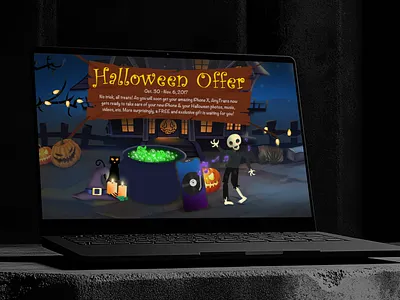 Halloween event page branding graphic design halloween event page ui