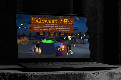 Halloween event page branding graphic design halloween event page ui