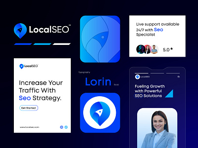 LocalSEO Logo Desgn, Seo Logo app logo best logo design branding growth logo local local seo logo location logo logo logo design logo designer modern logo rank graph ranking logo rocket logo saas saas logo seo logo seo rank seo service tech technology