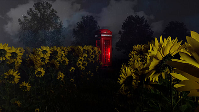 Animated Phone Booth Night Scene 3d animation blender conceptual