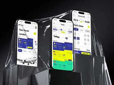 Trevia - Flight Booking Mobile App app booking app branding clean design design figma design flight flight booking app graphic design ios mobile mobile app mobile application mobile design modern design travel ui ui design ui ux uix