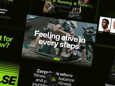 Zenpulse - Website Design activity design fitness health landing page landing page design run runner running running web sport track ui ui design web web design website website design workout workout web