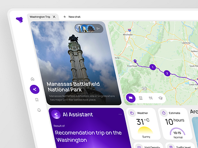 Travelick - AI Travel Dashboard ai ai dashboard ai travel app design artifical intelligence dashboard design tour tourist travel travel app travel dashboard trip ui