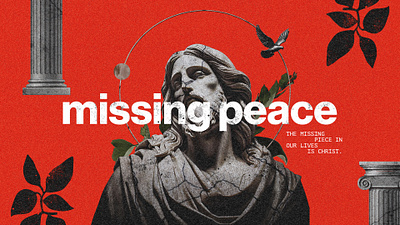 The Missing Peace - Sermon Series branding christian christmas church churchgraphics design dove faith god graphic design illustration jesus missing peace pillar ui