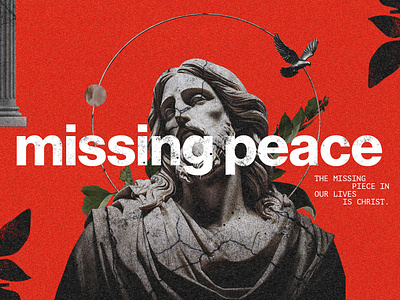 The Missing Peace - Sermon Series branding christian christmas church churchgraphics design dove faith god graphic design illustration jesus missing peace pillar ui