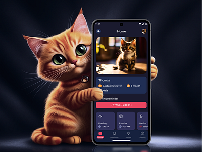 Pet care reminder app app desing figma pet app design pet care app pet feeding reminder pet grooming reminder pet health pet reminder pet tracker pet wellness reminder app ui ui design uidesign ux design