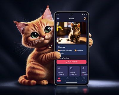 Pet care reminder app app desing figma pet app design pet care app pet feeding reminder pet grooming reminder pet health pet reminder pet tracker pet wellness reminder app ui ui design uidesign ux design