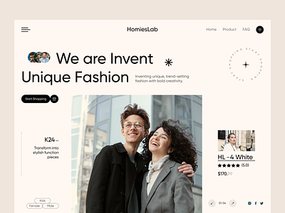 Fashion E-commerce Landing Page cart catalog clothing e commerce ecommerce fashion homieslab landing page marketplace online shop online shopping online store shop shopify shopping shopping app store ui web design website